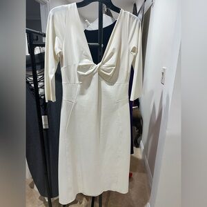 Chiara Boni La Petite Robe White Midi Dress